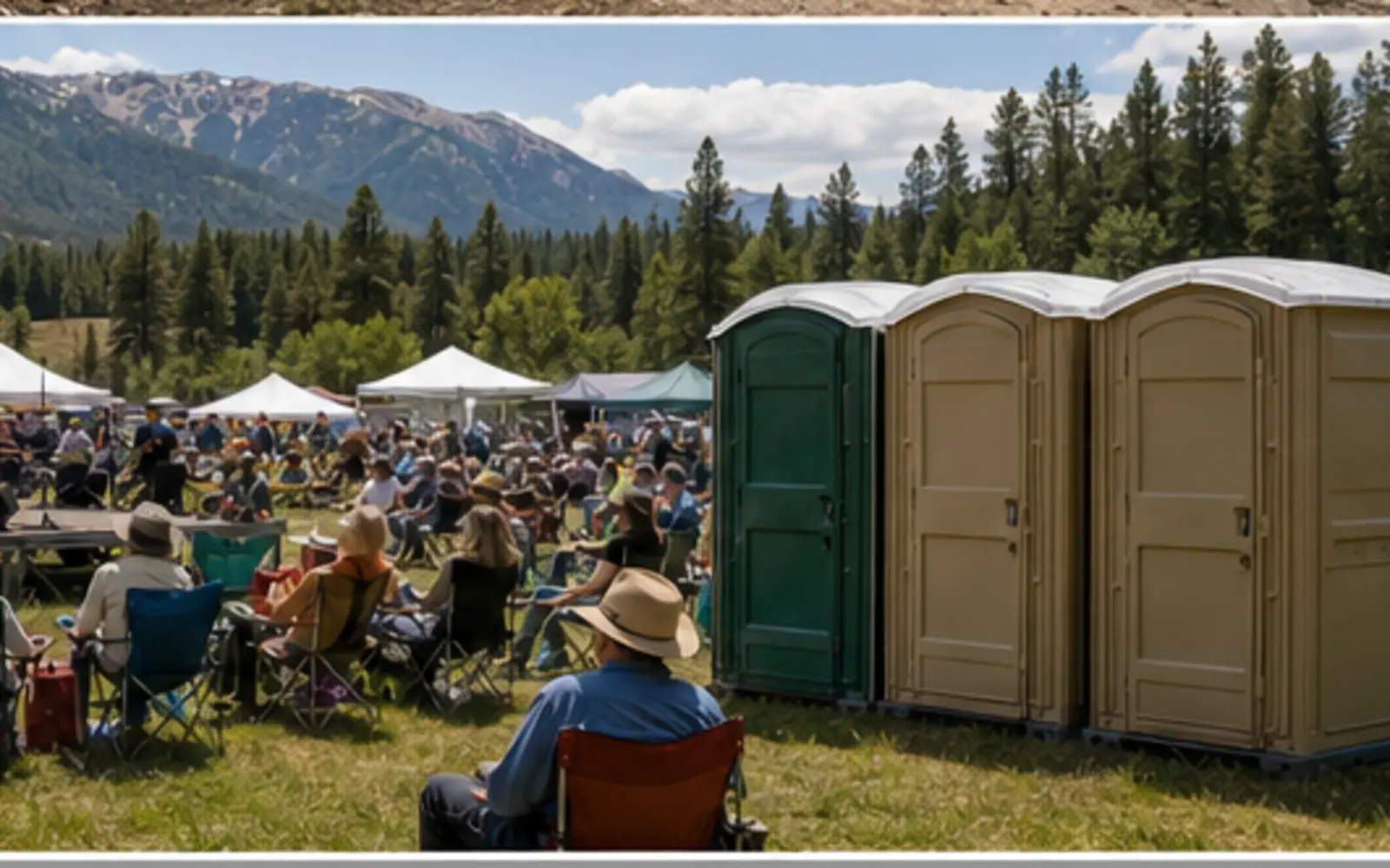 Outdoor event portable restroom planning example for Bellevue, Washington