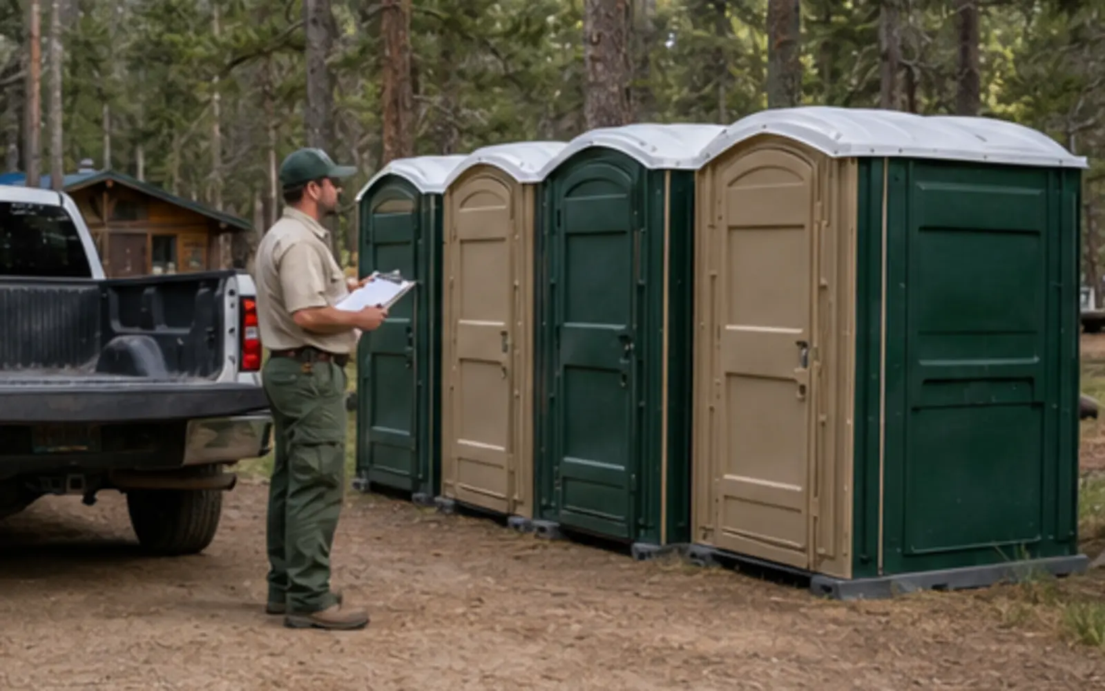 Portable restroom delivery and service-access planning example for Bellevue, Washington