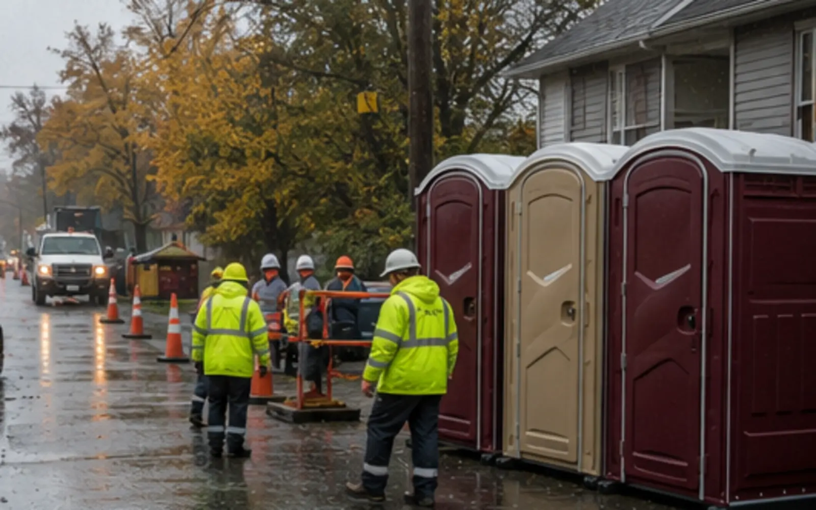 Construction-site portable toilet planning example for Federal Way, Washington