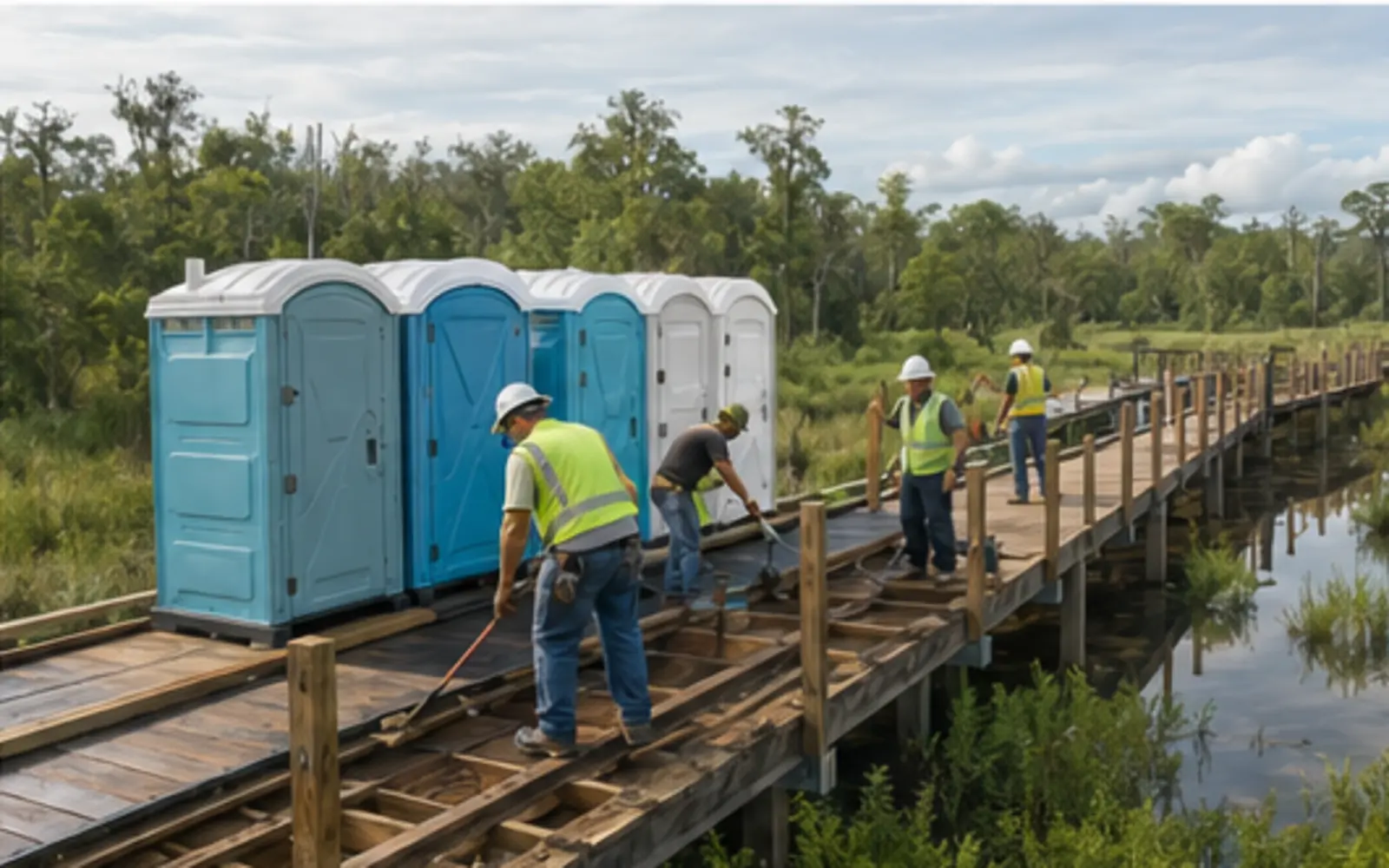 Construction-site portable toilet planning example for Kent, Washington