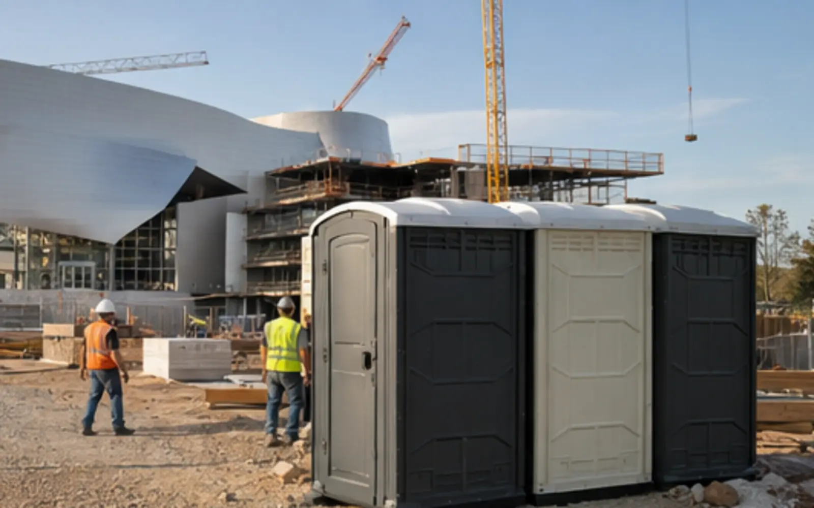 Construction-site portable toilet planning example for Kirkland, Washington