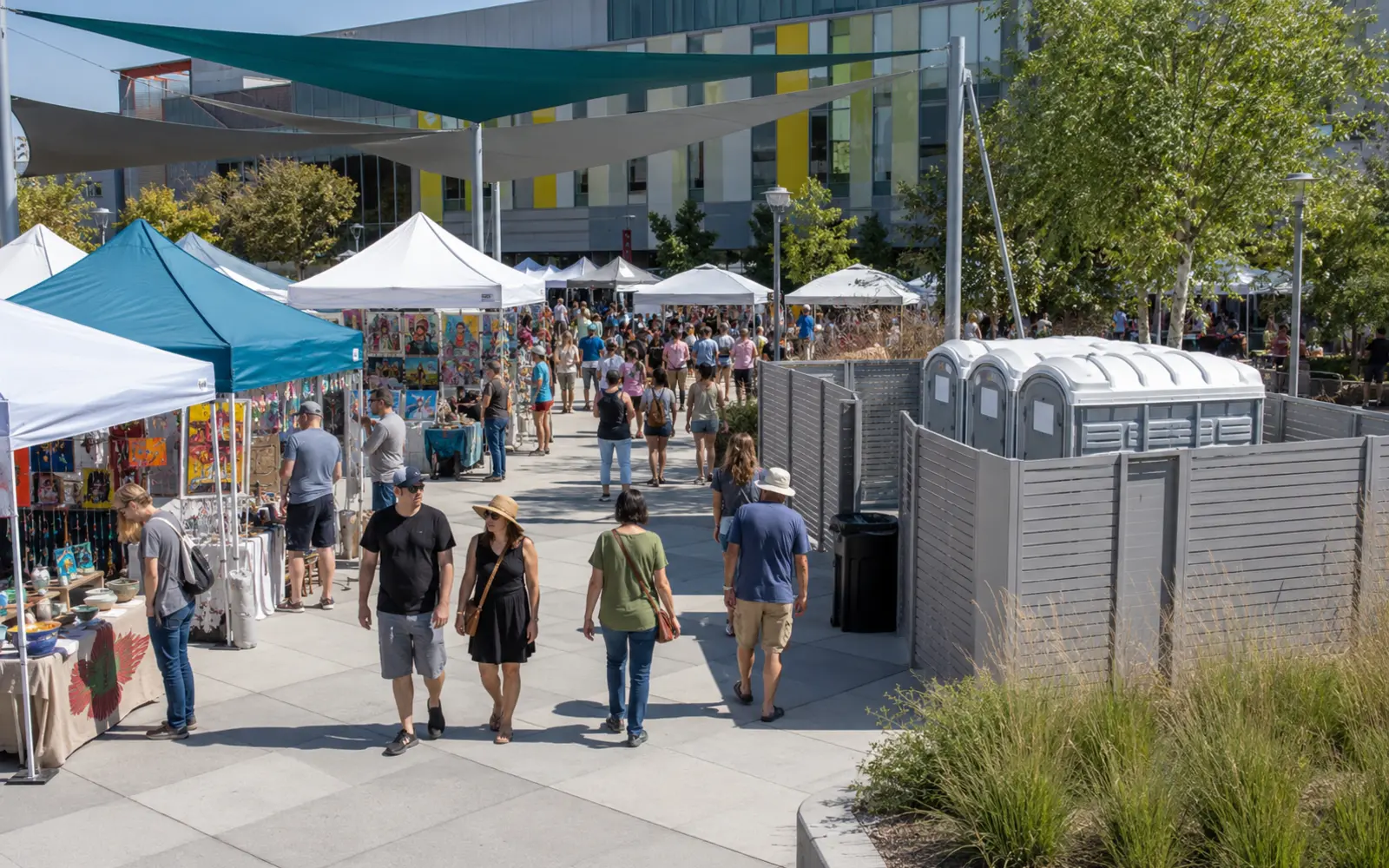 Outdoor event portable restroom planning example for Lakewood, Washington