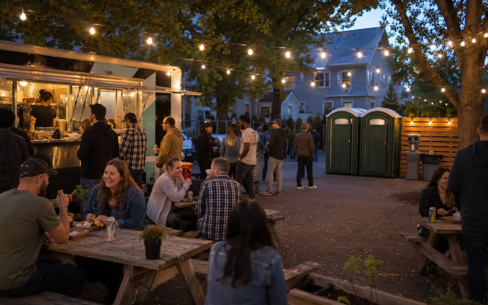Outdoor event portable restroom planning example for Seattle, Washington