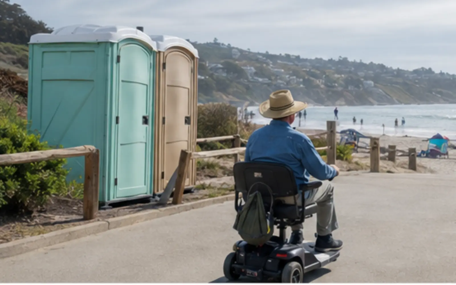 Accessible portable restroom and handwashing planning example for Shoreline, Washington