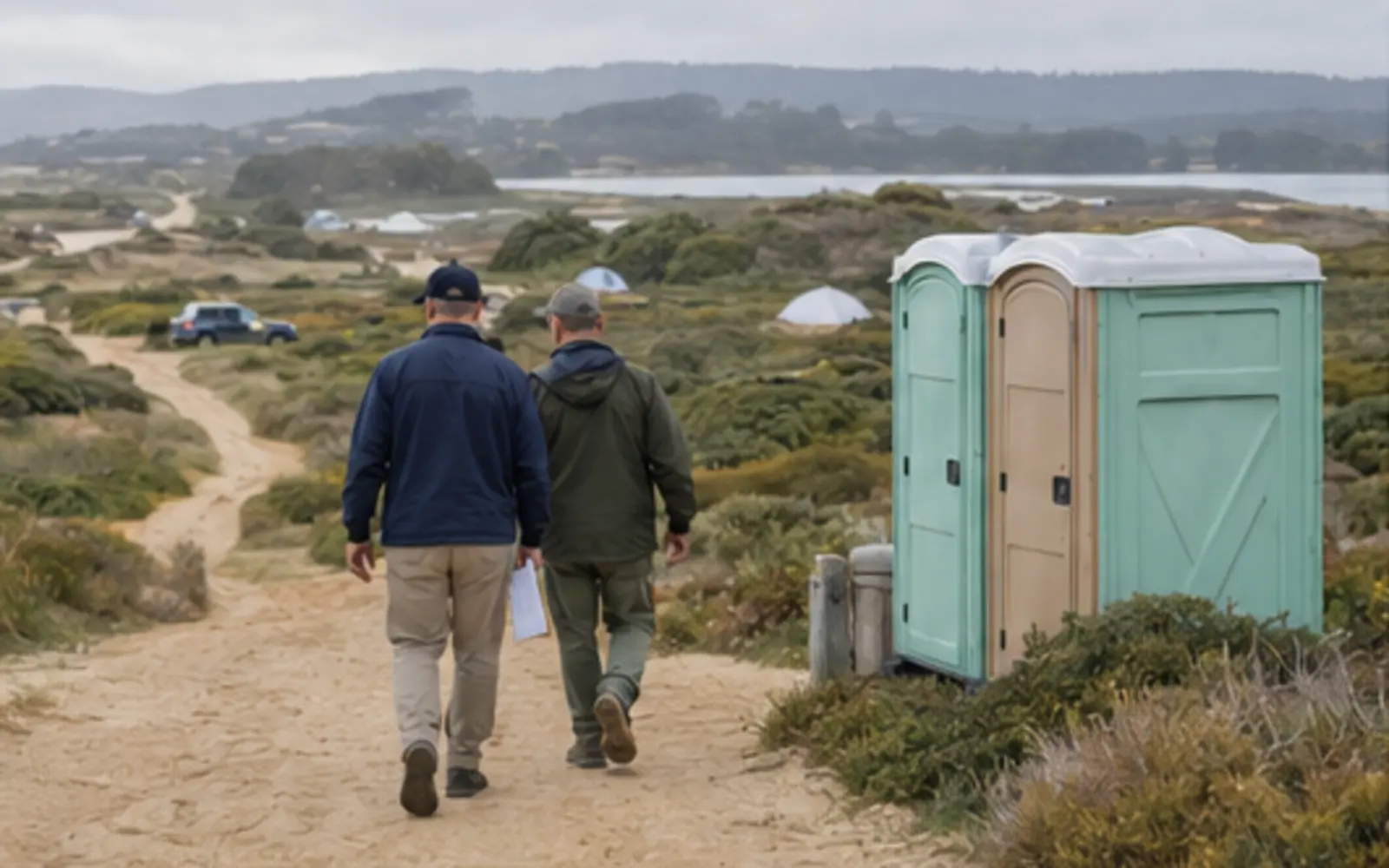 Portable restroom delivery and service-access planning example for Vancouver, Washington