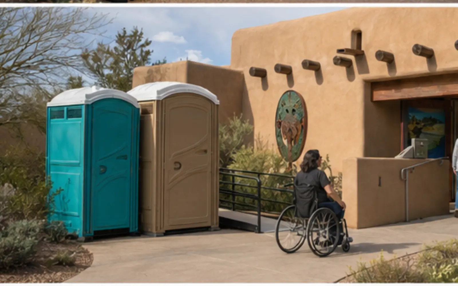 Accessible portable restroom and handwashing planning example for Yakima, Washington