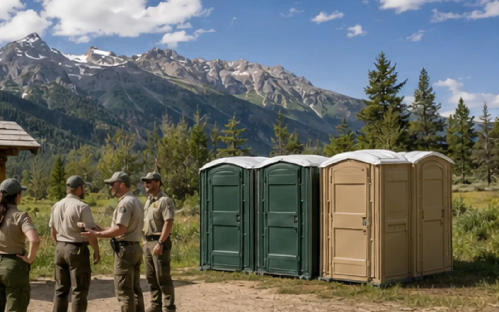 Portable restroom planning scene for customers in Bellevue, Washington