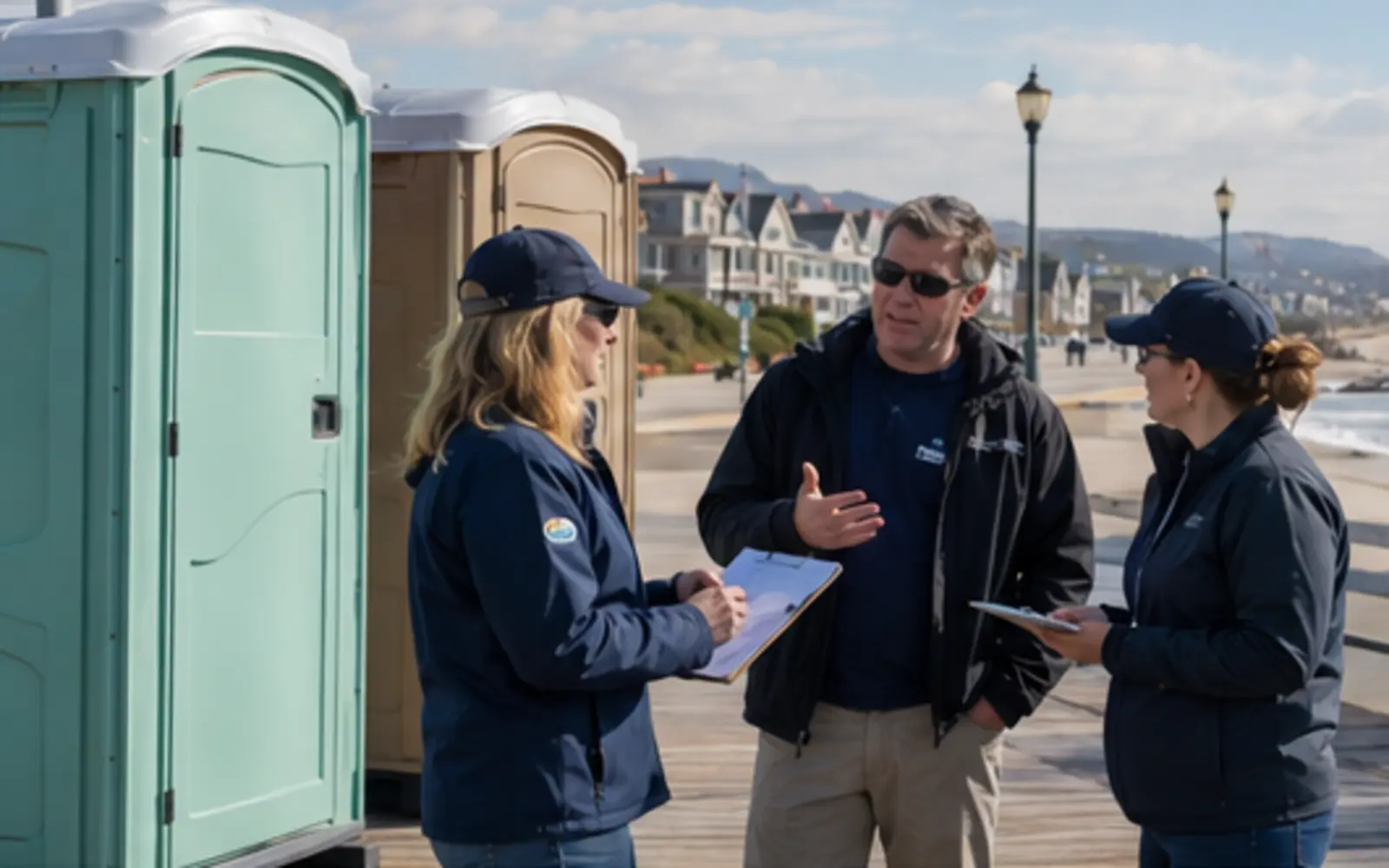 Portable restroom planning scene for customers in Vancouver, Washington